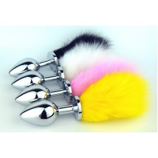 Stainless Steel Fox Tail Anal Plug 